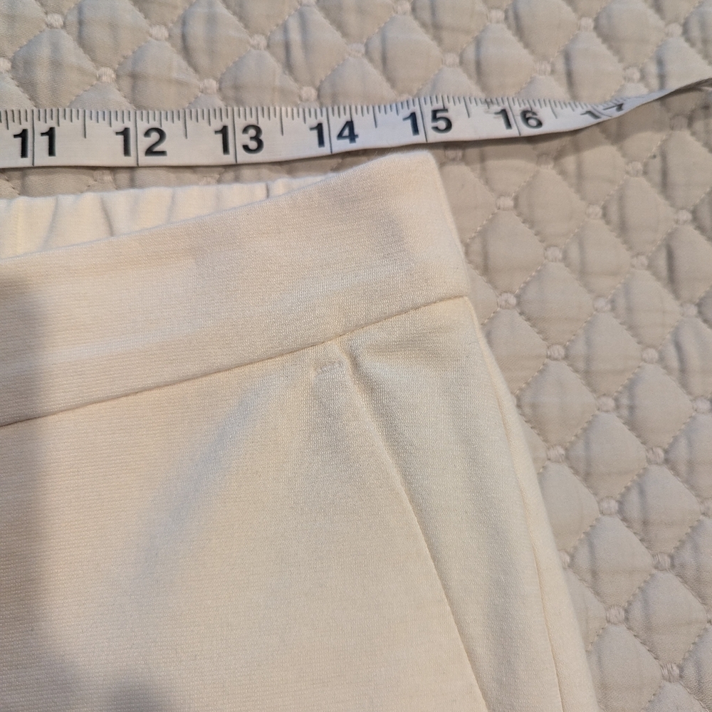 EILEEN FISHER Organic Cotton Blend Knit Pants Medium Cream - Picture 7 of 9